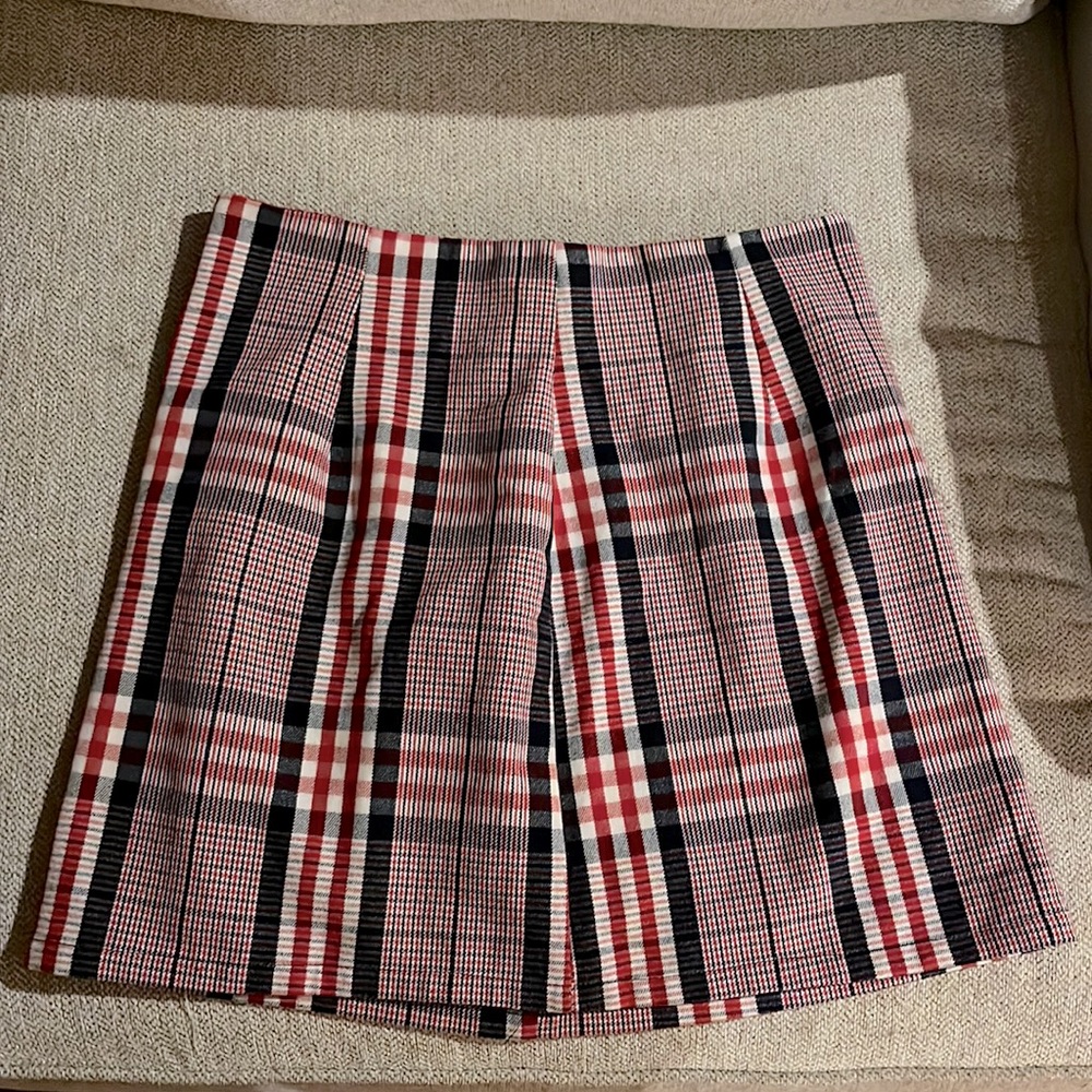 Plaid mini skirt